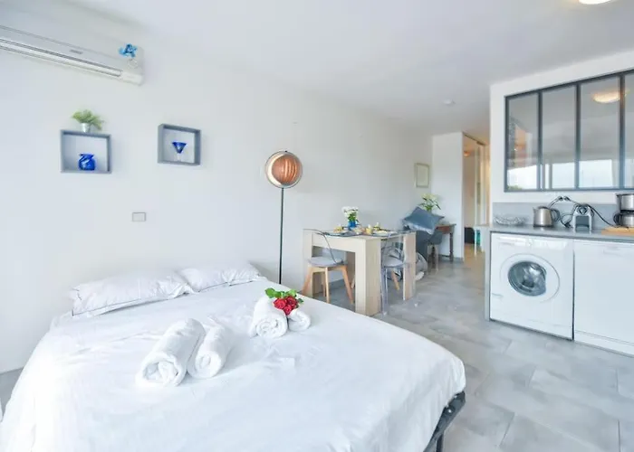 Apartamento Les Beaux Jours Super Flat For 3 With Ac, Balcony & View Antibes